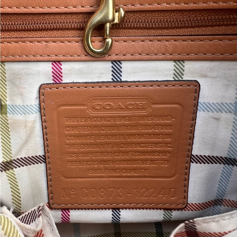 Vintage Coach Tan Leather Ergo Pleated Hobo Satchel 12240 - Picture 11 of 11